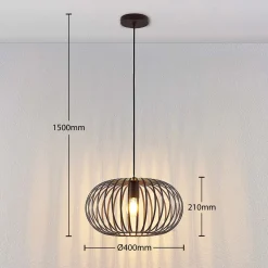 Lindby riippuvalaisin Nahele, ruskea, metalli, Ø 40 cm, E27