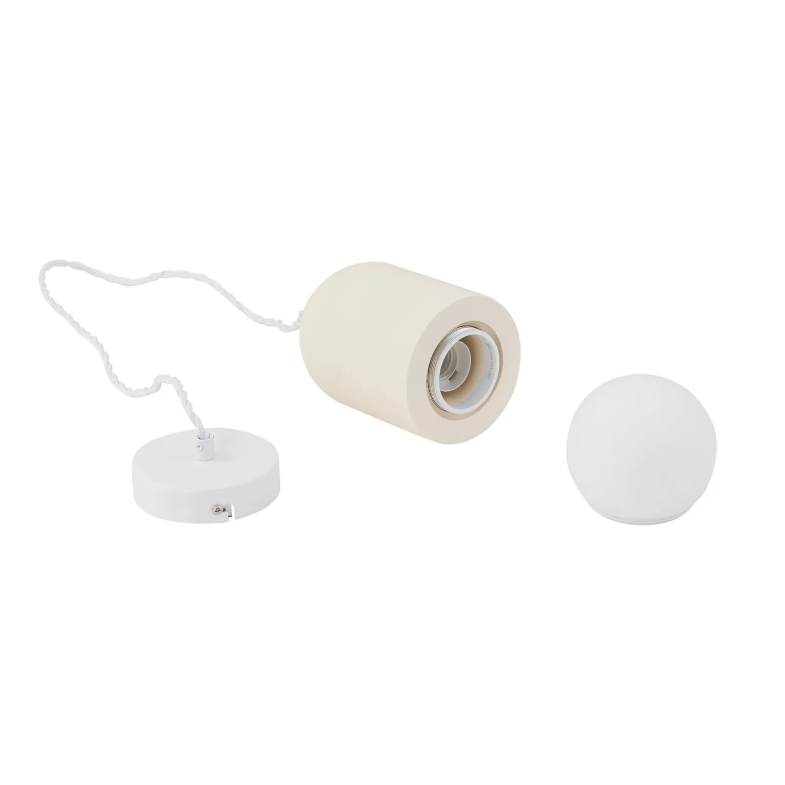 Lindby riippuvalaisin Nielson, Ø 11 cm, beige, kipsi