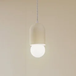 Lindby riippuvalaisin Nielson, Ø 11 cm, beige, kipsi