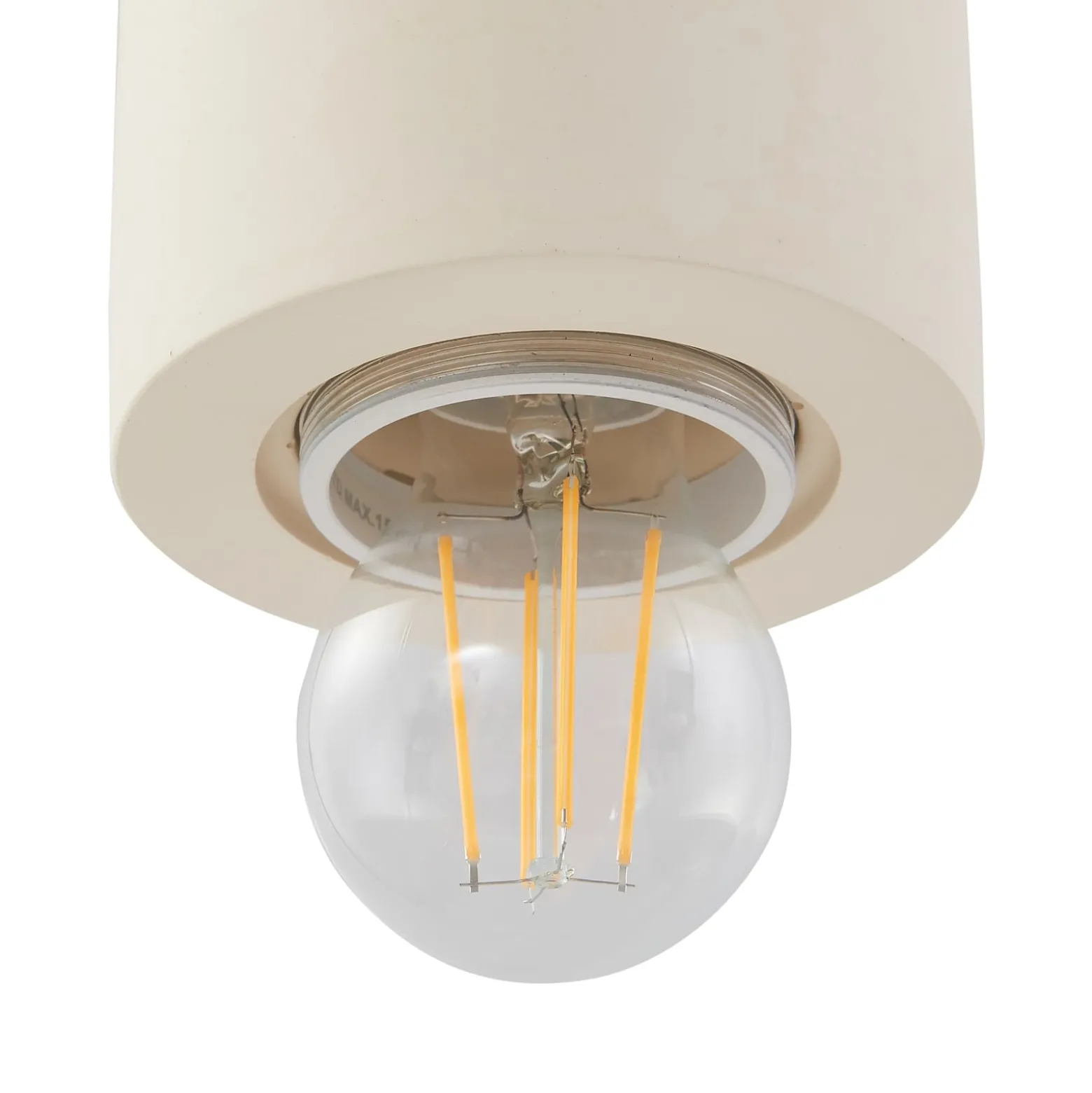 Lindby riippuvalaisin Nielson, Ø 11 cm, beige, kipsi