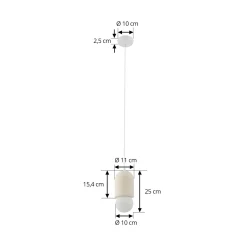 Lindby riippuvalaisin Nielson, Ø 11 cm, beige, kipsi