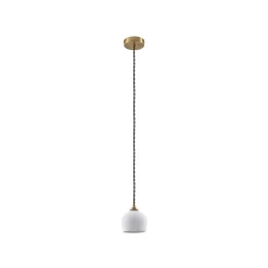 Lindby riippuvalaisin Nolane, Ø 11 cm, keramiikka, valkoinen/messinki
