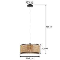 Lindby-riippuvalaisin Otso, 17 cm korkea, bambu, E27