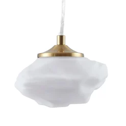 Lindby riippuvalaisin Piatra, opaali/messinki, lasi, Ø 16 cm, G9