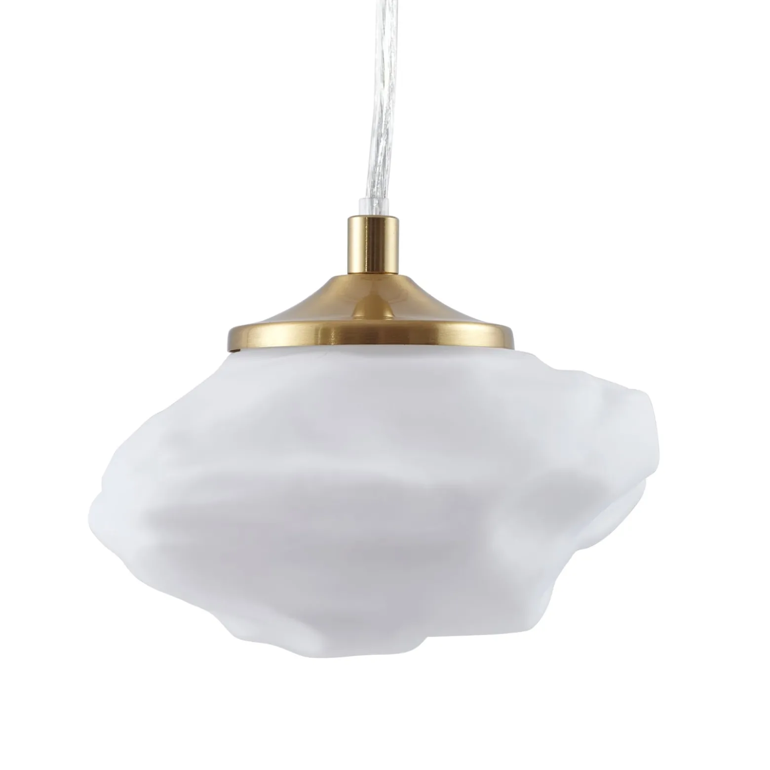 Lindby riippuvalaisin Piatra, opaali/messinki, lasi, Ø 16 cm, G9