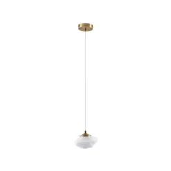 Lindby riippuvalaisin Piatra, opaali/messinki, lasi, Ø 16 cm, G9