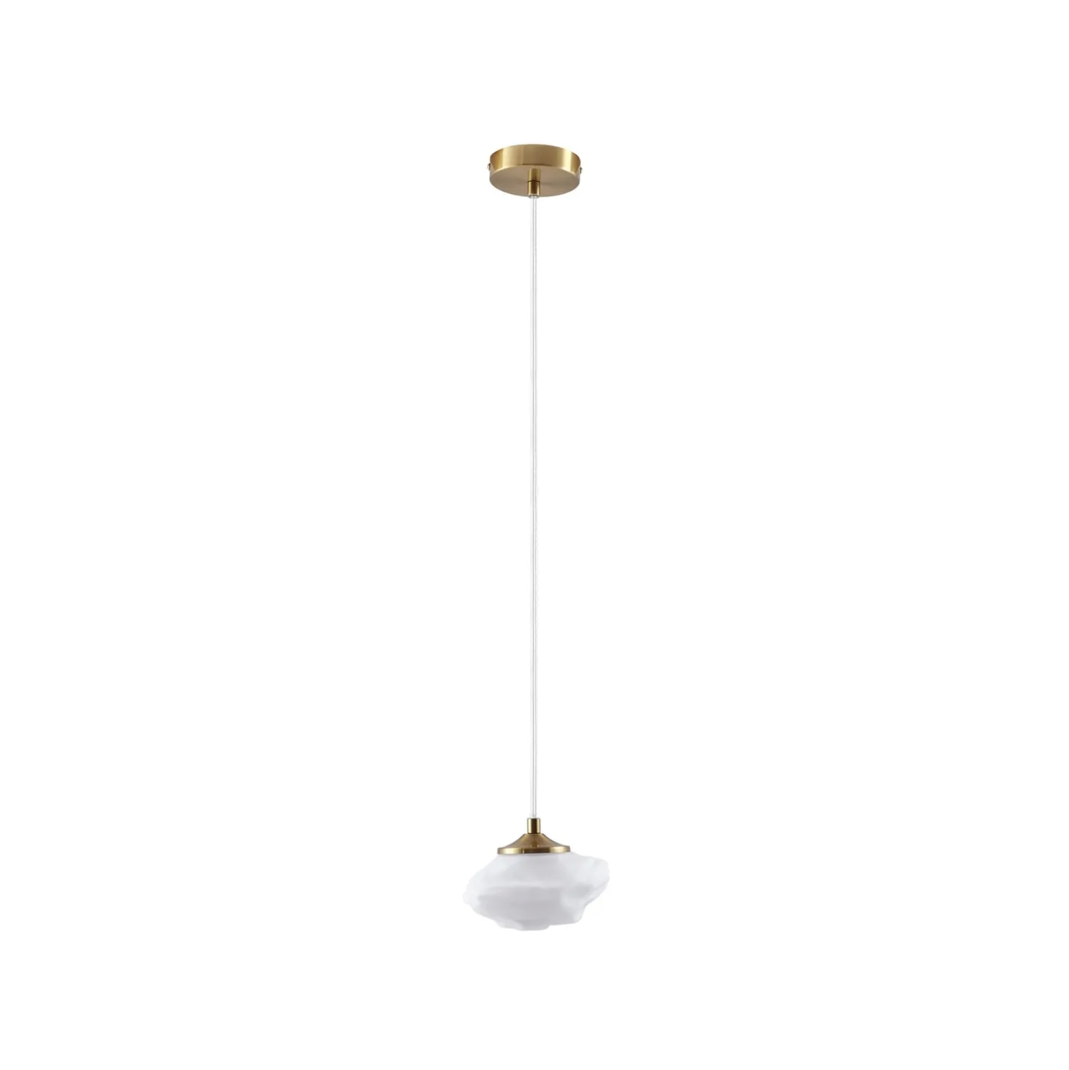 Lindby riippuvalaisin Piatra, opaali/messinki, lasi, Ø 16 cm, G9