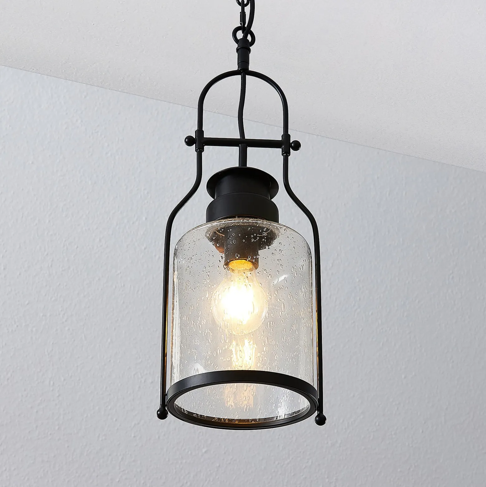 Lindby riippuvalaisin Rozalie, musta, metalli, lyhty, 21cm