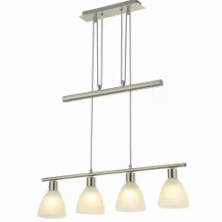 Lindby riippuvalaisin Simeon, nikkelin värinen, lasi, 73 cm, E14