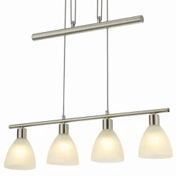 Lindby riippuvalaisin Simeon, nikkelin värinen, lasi, 73 cm, E14