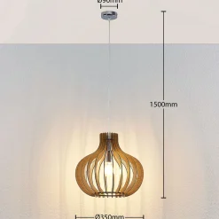 Lindby Riippuvalaisin Sina, Ø 35 cm, puu, E27
