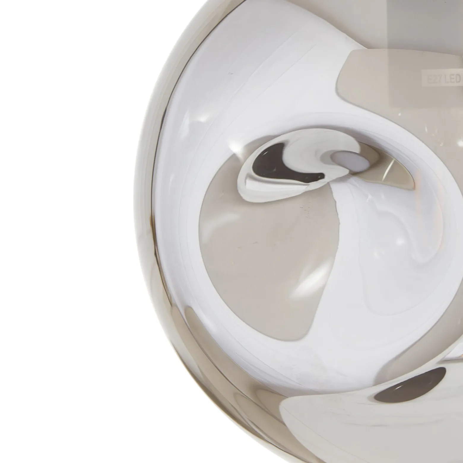 Lindby Riippuvalaisin Valentina, E27, Ø 25 cm, savunharmaa, lasi