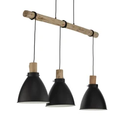 Lindby riipusvalaisin Trebale, E27, Ø 28 cm, 3-valo, puu
