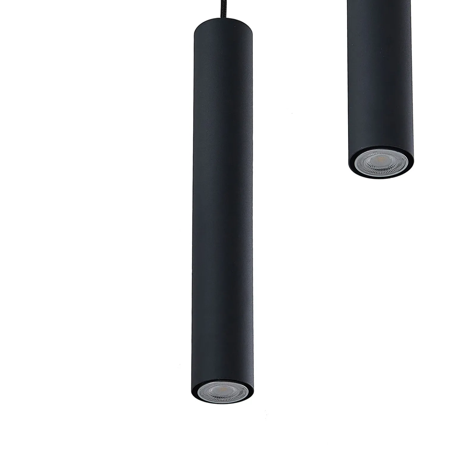 Lindby Sanad-riippuvalaisin, Ø 40 cm, 5-lamppuinen, musta, GU10