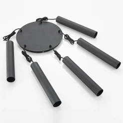 Lindby Sanad-riippuvalaisin, Ø 40 cm, 5-lamppuinen, musta, GU10