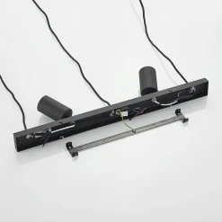 Lindby Sanad riippuvalaisin, 70 cm, 5-lamppuinen, musta, GU10