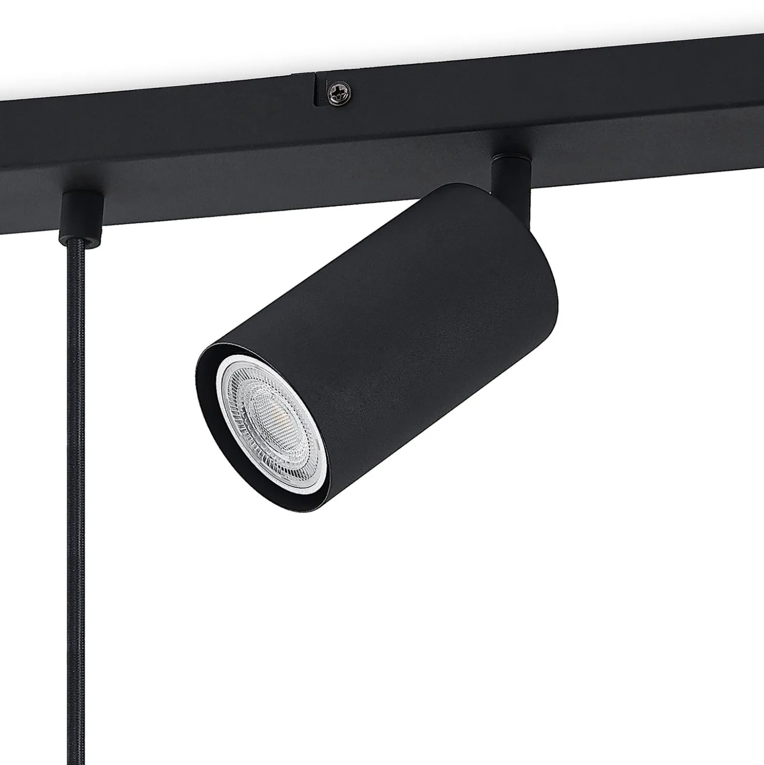 Lindby Sanad riippuvalaisin, 70 cm, 5-lamppuinen, musta, GU10