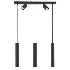 Lindby Sanad riippuvalaisin, 70 cm, 5-lamppuinen, musta, GU10