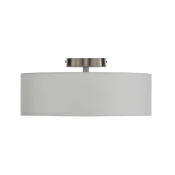 Lindby Sebatin -kattovalaisin, halkaisija 40 cm, kermanvärinen, kangas, E27