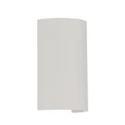 Lindby seinävalaisin Colja, pyöreä, korkeus 16 cm, kipsi, valkoinen