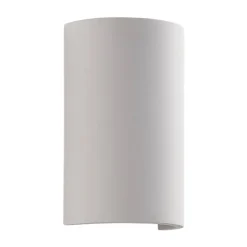 Lindby seinävalaisin Colja, pyöreä, korkeus 16 cm, kipsi, valkoinen