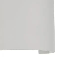 Lindby seinävalaisin Colja, pyöreä, korkeus 16 cm, kipsi, valkoinen