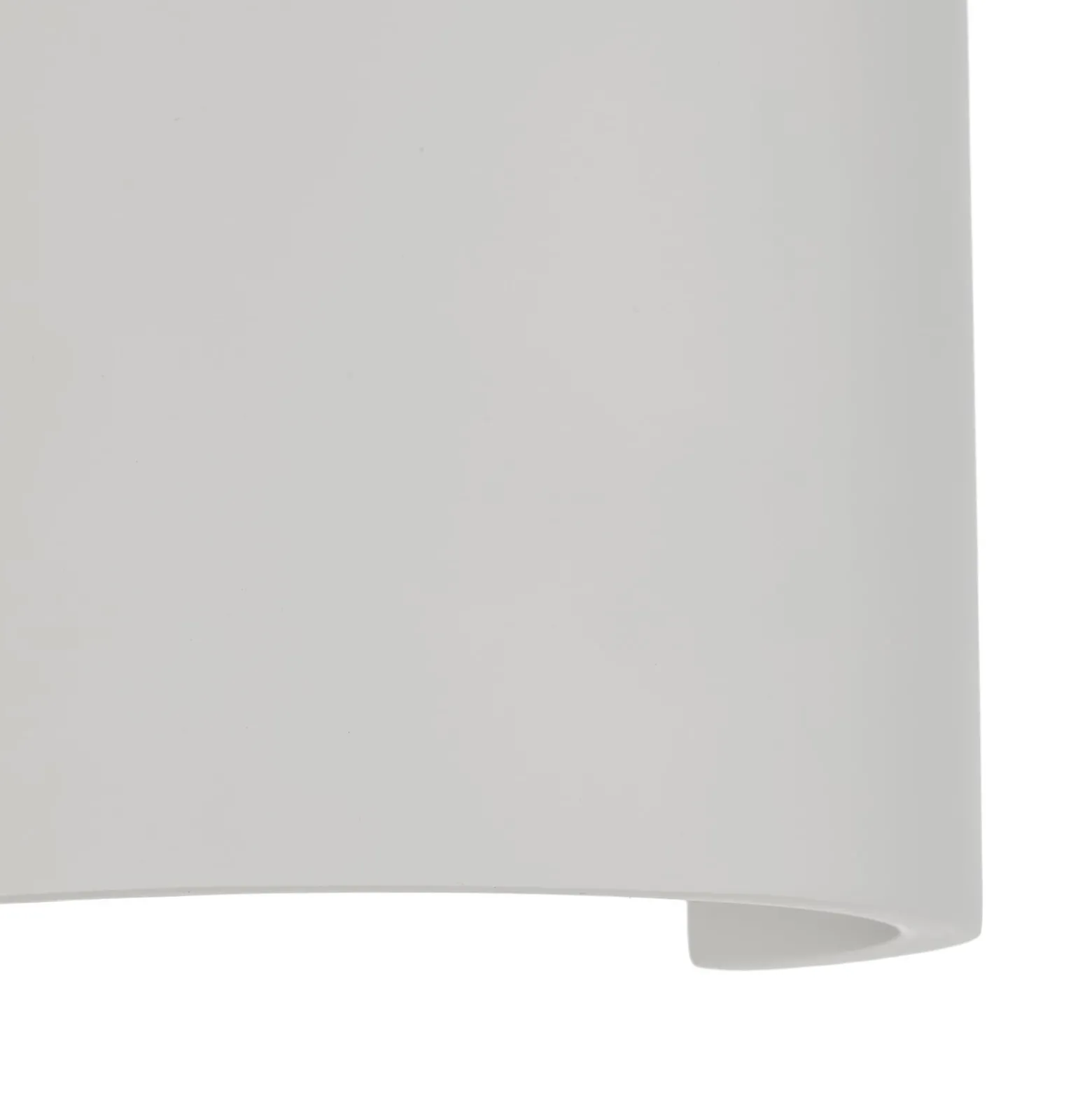 Lindby seinävalaisin Colja, pyöreä, korkeus 16 cm, kipsi, valkoinen