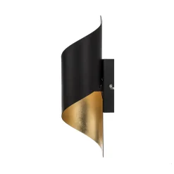 Lindby seinävalaisin Desirio, musta/kulta, 35cm, metallia