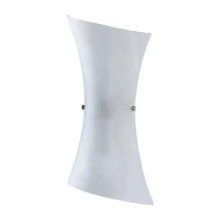 Lindby seinävalaisin Ebba, korkeus 39 cm, valkoinen alabasteri, lasia