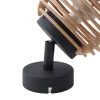 Lindby seinävalaisin Ediz, GU10, musta, puu, Ø 12,7 cm