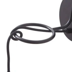 Lindby seinävalaisin Elira, musta, metalli, Ø 10 cm, E27