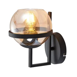 Lindby seinävalaisin Marinka, korkeus 20 cm, musta, savulasi