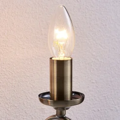 Lindby seinävalaisin Marnia, antiikkimessinki, 2-valo, 27 cm, E14