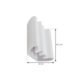 Lindby seinävalaisin Novali, valkoinen, kipsi, ylös/alas, 26 cm, G9