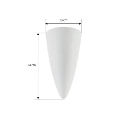 Lindby seinävalaisin Pascali, korkeus 42 cm, valkoinen, kipsi