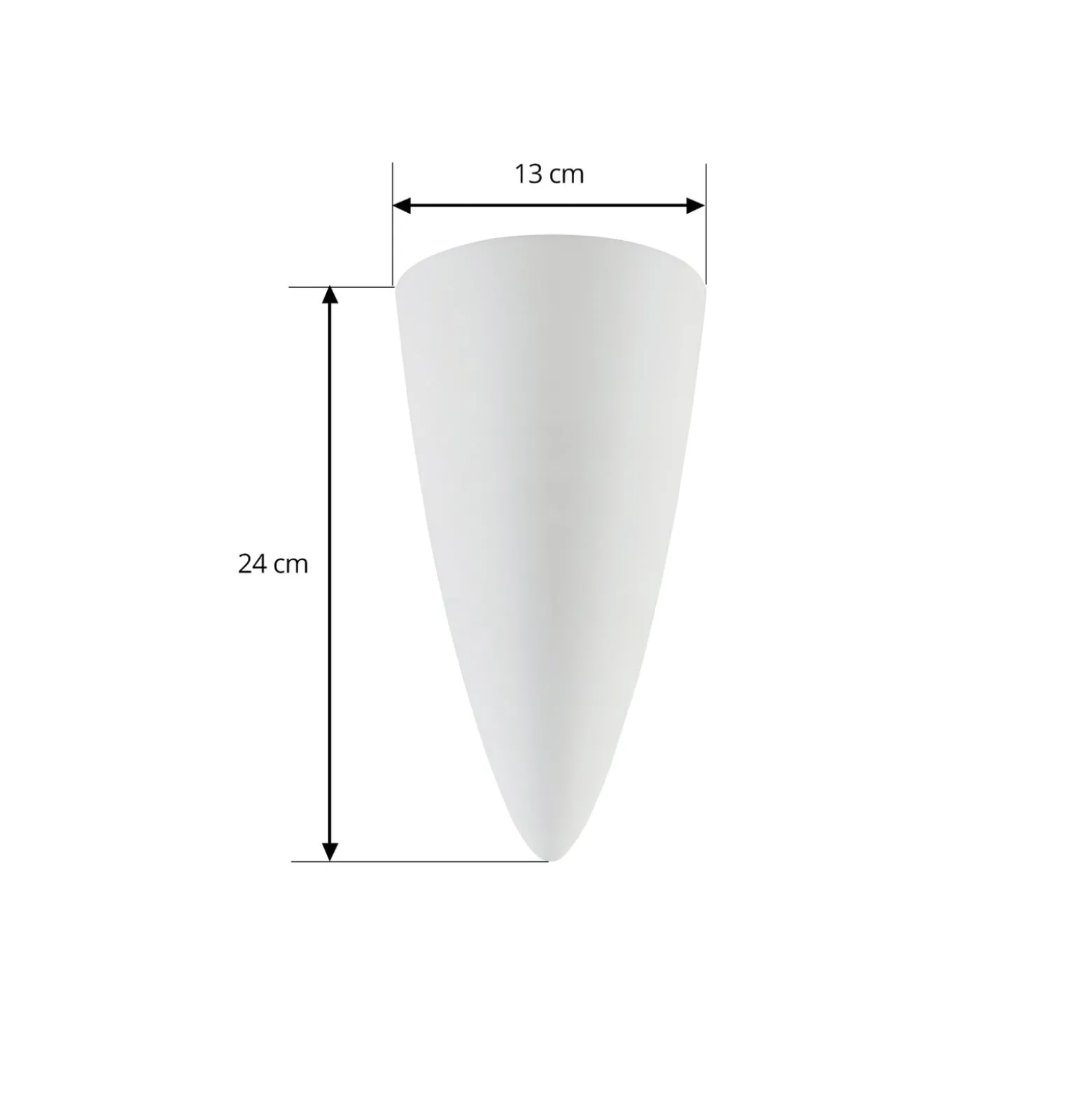 Lindby seinävalaisin Pascali, korkeus 42 cm, valkoinen, kipsi