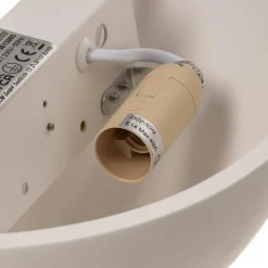 Lindby seinävalaisin Pascali, korkeus 13 cm, valkoinen, kipsi