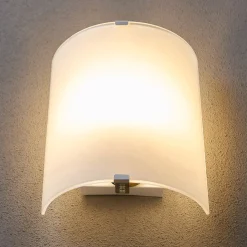 Lindby seinävalaisin Phil, valkoinen, lasin korkeus 21cm, sarja 2 kpl