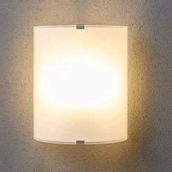 Lindby seinävalaisin Phil, valkoinen, lasin korkeus 21cm, sarja 2 kpl