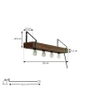 Lindby seinävalaisin Vatana, puu, pistoke, USB-portti, 80 cm