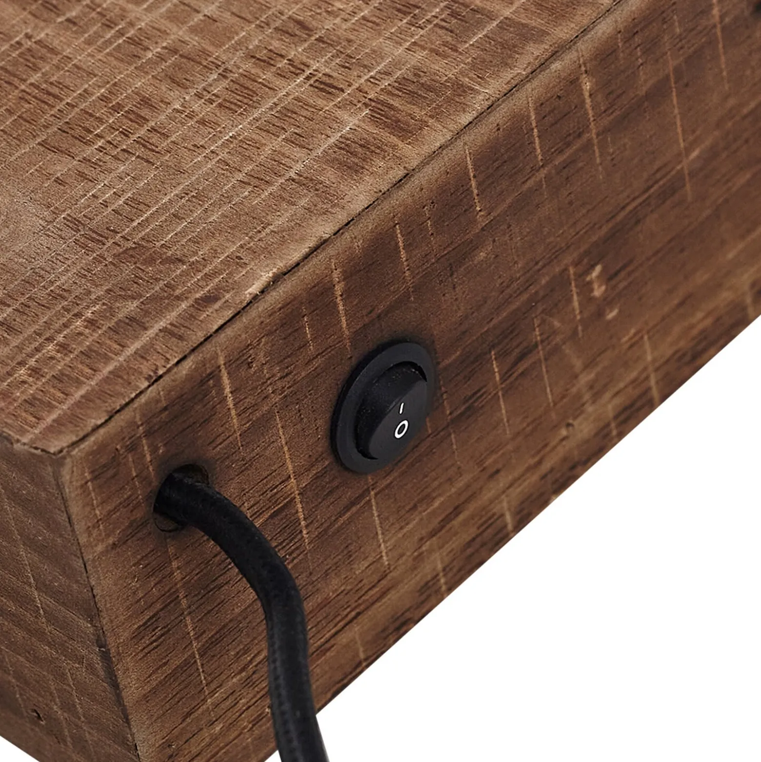 Lindby seinävalaisin Vatana, puu, pistoke, USB-portti, 80 cm