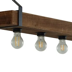 Lindby seinävalaisin Vatana, puu, pistoke, USB-portti, 80 cm
