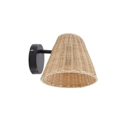 Lindby seinävalaisin Zyralia, puunvärinen, rottinki, 19,5 cm korkea