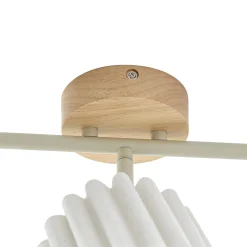 Lindby Shiloh -kattokohdevalo, 5-lamppuinen, luonnonvärinen/beige, puu