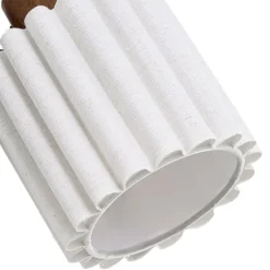 Lindby Shiloh -kattokohdevalo, 5-lamppuinen, pähkinä/beige, puu