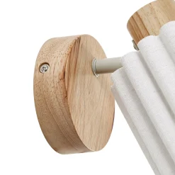 Lindby Shiloh -seinäkohdevalaisin, luonnonväri/beige, puu/pellava, E14