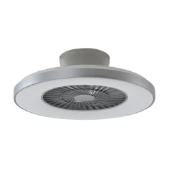 Lindby Smart LED-kattotuuletin Paavo, hopea, hiljainen, Tuya
