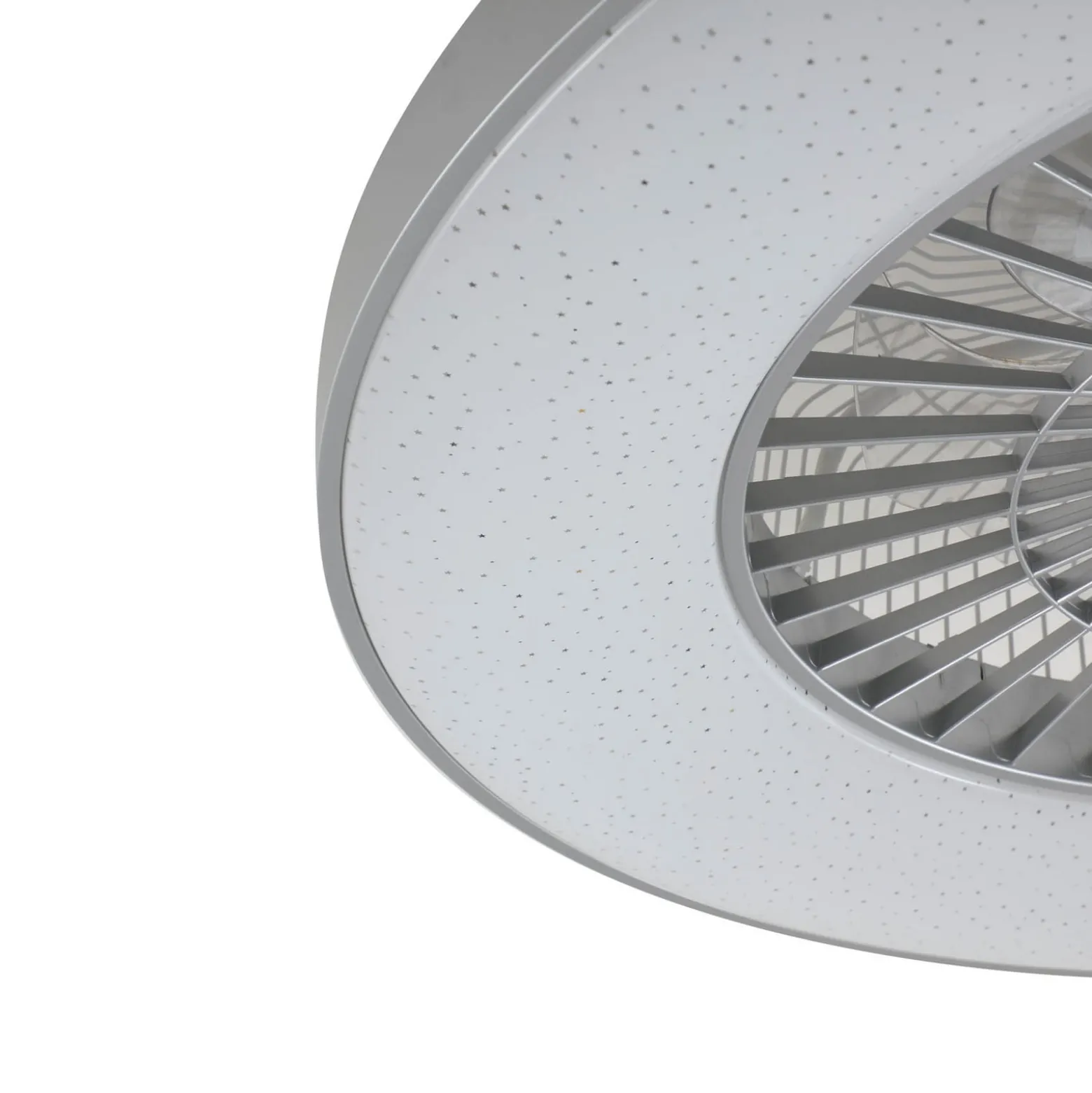 Lindby Smart LED-kattotuuletin Paavo, hopea, hiljainen, Tuya