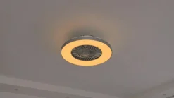 Lindby Smart LED-kattotuuletin Paavo, hopea, hiljainen, Tuya