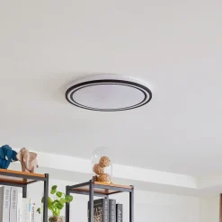 Lindby Smart LED-kattovalaisin Arvada, RGBIC, korkeus 7 cm, Tuya